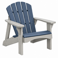 Silla Adirondack 78 x 88 x 98 cm de plástico azul y gris para exterior