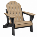 Silla Adirondack 86 x 80 x 95 cm de plástico beige y negro para exterior